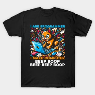 I Are Programmer Computer Cat Beep Boop I Funny IT Classic T-Shirt